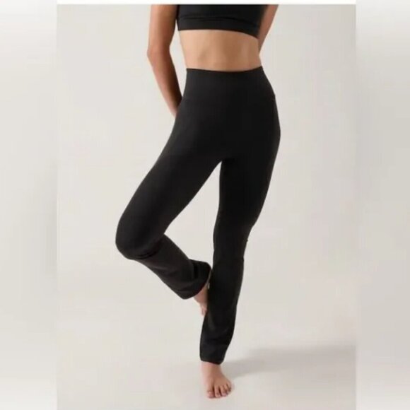 Athleta Elation Straight Leg Mid Rise Black Wash Stretch Pants Size 1X - Picture 1 of 9